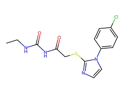 Urea, 1-((1-(p-chlorophenyl)imidazol-2-ylthio)acetyl)-3-ethyl- structure