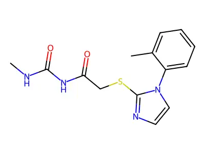 Urea, 1-methyl-3-((1-o-tolylimidazol-2-ylthio)acetyl)- structure