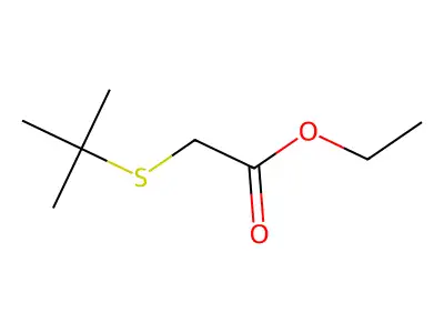 Ethyl 2-(tert-butylsulfanyl)acetate structure