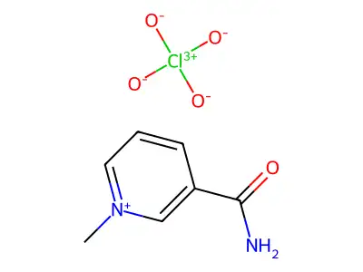 Pyridinium, 3-(aminocarbonyl)-1-methyl-, perchlorate structure