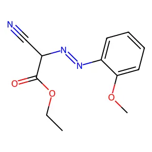 Ethyl 2-cyano-2-(2-methoxyphenyl)diazenyl-acetate structure
