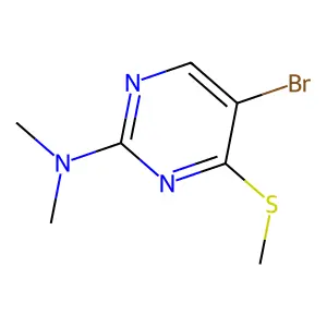 2-Pyrimidinamine, 5-bromo-N,N-dimethyl-4-(methylthio)- structure