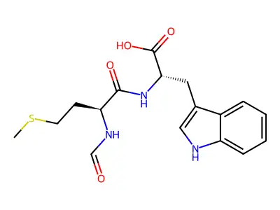 N-Formylmethionyl tryptophan structure