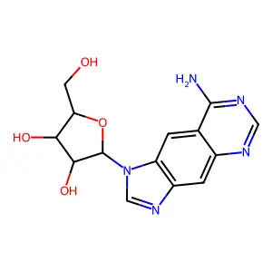 2-(8-Aminoimidazo[4,5-g]quinazolin-1-yl)-5-(hydroxymethyl)oxolane-3,4-diol structure