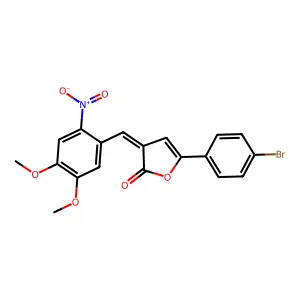 (3E)-5-(4-bromophenyl)-3-[(4,5-dimethoxy-2-nitrophenyl)methylidene]furan-2-one structure