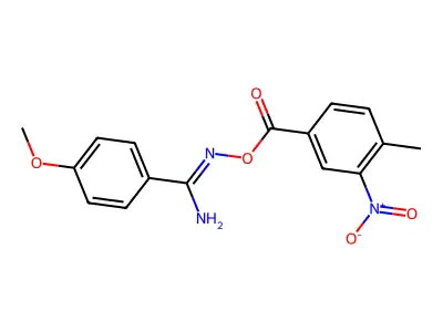 4-methoxy-N'-[(4-methyl-3-nitrobenzoyl)oxy]benzenecarboximidamide structure