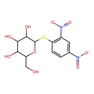 2-(2,4-Dinitrophenyl)sulfanyl-6-(hydroxymethyl)oxane-3,4,5-triol structure