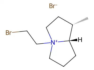 4-(2-Bromoethyl)-1-methylhexahydro-1H-pyrrolizin-4-ium bromide structure