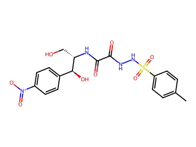 Semioxamazide, 5-(beta-hydroxy-alpha-(hydroxymethyl)-p-nitrophenethyl)-1-(p-tolylsulfonyl)-, L-(+)-threo- structure