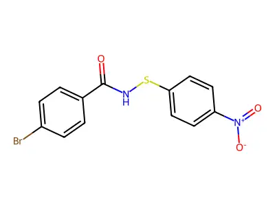 4-Bromo-N-(4-nitro-phenylsulfanyl)-benzamide structure