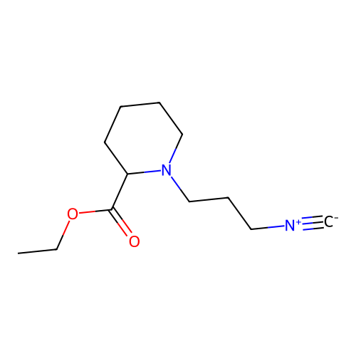 Ethyl 1-(3-isocyanopropyl)piperidine-2-carboxylate structure