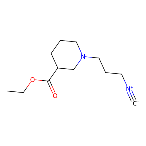 Ethyl 1-(3-isocyanopropyl)piperidine-3-carboxylate structure