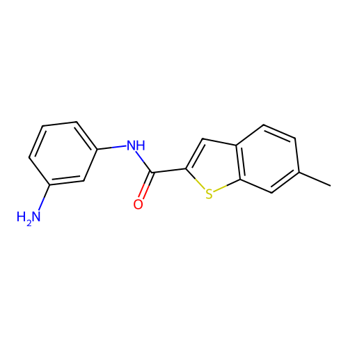 N-(3-aminophenyl)-6-methyl-1-benzothiophene-2-carboxamide structure