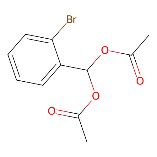 (Acetyloxy)(2-bromophenyl)methyl acetate structure