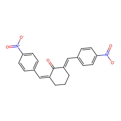 Cyclohexanone,2,6-bis[(4-nitrophenyl)methylene]- structure