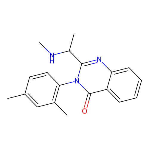 3-(2,4-dimethylphenyl)-2-(1-methylaminoethyl)-3H-quinazolin-4-one structure