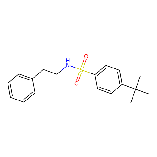 4-tert-butyl-N-(2-phenylethyl)benzenesulfonamide structure