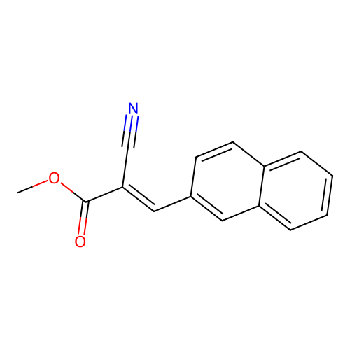 Methyl (E)-2-cyano-3-(naphthalen-2-yl)acrylate structure