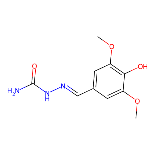 [(4-Hydroxy-3,5-dimethoxyphenyl)methylideneamino]urea structure