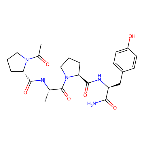 Acetyl-prolyl-alanyl-prolyl-tyrosylamide structure