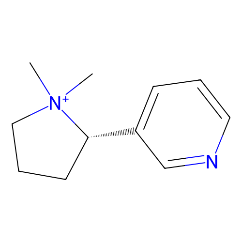 Pyrrolidinium, 1,1-dimethyl-2-(3-pyridinyl)-, (S)- structure