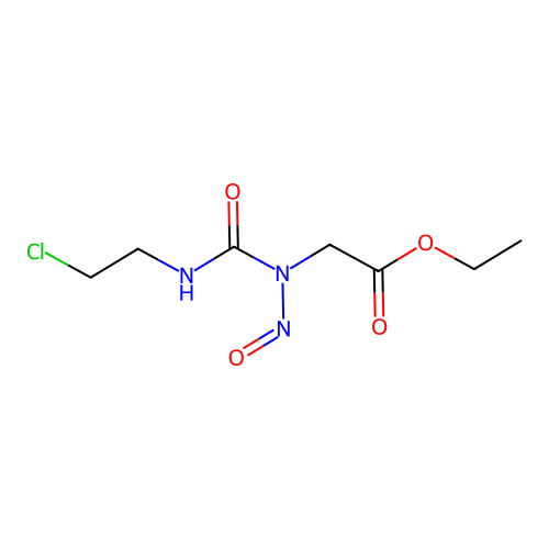 Glycine, N-[(2-chloroethyl)carbamoyl]-N-nitroso-, ethyl ester structure