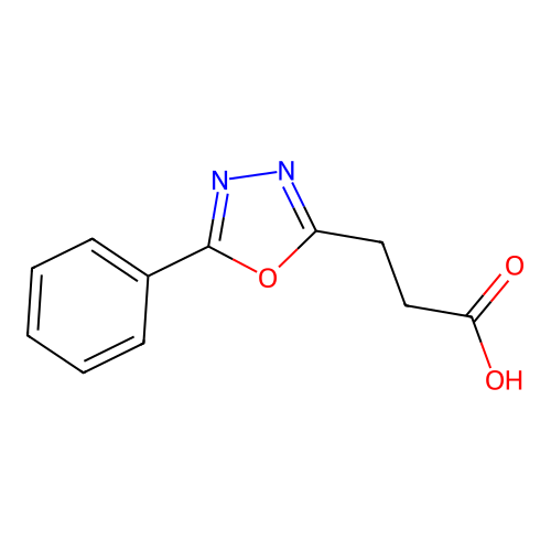 5-Phenyl-1,3,4-oxadiazole-2-propionic acid structure