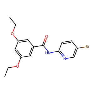 N-(5-bromopyridin-2-yl)-3,5-diethoxybenzamide structure
