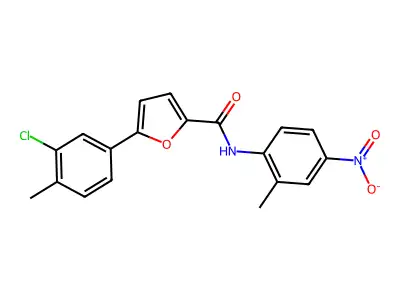 5-(3-chloro-4-methylphenyl)-N-(2-methyl-4-nitrophenyl)furan-2-carboxamide structure