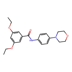 3,5-diethoxy-N-(4-morpholin-4-ylphenyl)benzamide structure