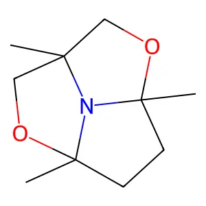 2a,4a,6a-Trimethylhexahydro-2H-1,4-dioxa-6b-azacyclopenta(cd)pentalene structure