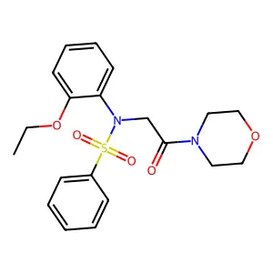 N-(2-ethoxyphenyl)-N-(2-morpholin-4-yl-2-oxoethyl)benzenesulfonamide structure