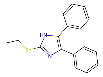 2-Ethylsulfanyl-4,5-diphenyl-1H-imidazole structure