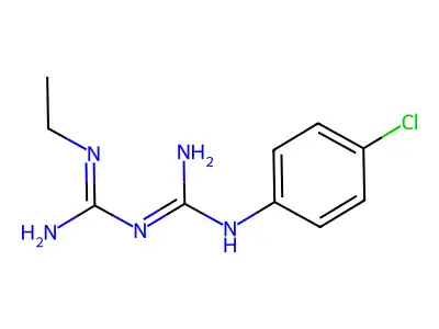 1-[Amino-(4-chloroanilino)methylidene]-2-ethylguanidine structure
