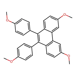 3,6-Dimethoxy-9,10-bis(4-methoxyphenyl)phenanthrene structure