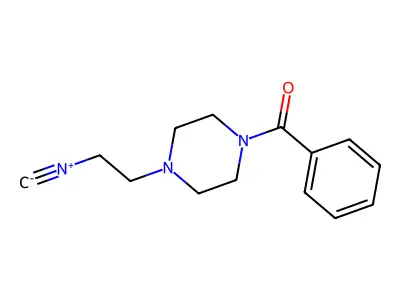 1-Benzoyl-4-(2-isocyanoethyl)piperazine structure