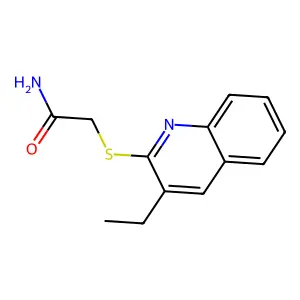 2-[(3-Ethyl-2-quinolinyl)sulfanyl]acetamide structure