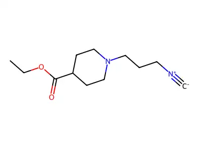 Ethyl 1-(3-isocyanopropyl)piperidine-4-carboxylate structure