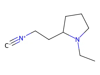 1-Ethyl-2-(2-isocyanoethyl)pyrrolidine structure