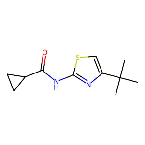 N-(4-tert-butyl-1,3-thiazol-2-yl)cyclopropanecarboxamide structure