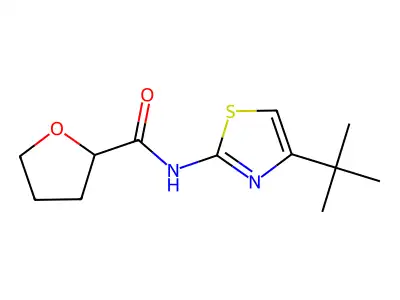 N-(4-(tert-Butyl)thiazol-2-yl)tetrahydrofuran-2-carboxamide structure