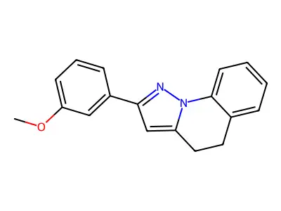 Pyrazolo(1,5-a)quinoline, 4,5-dihydro-2-(3-methoxyphenyl)- structure