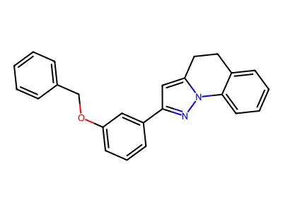 Pyrazolo(1,5-a)quinoline, 4,5-dihydro-2-(3-(phenylmethoxy)phenyl)- structure