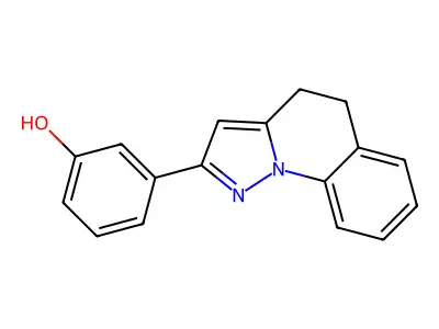 Phenol, 3-(4,5-dihydropyrazolo(1,5-a)quinolin-2-yl)- structure