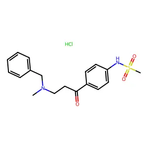 Methanesulfonanilide, 4'-(3-(phenethylamino)propionyl)-, hydrochloride structure