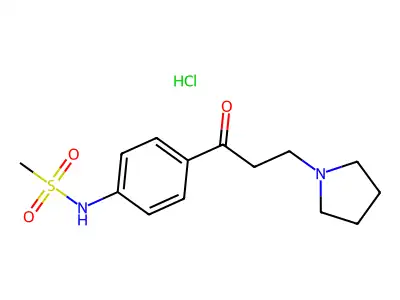 4'-(3-(1-Pyrrolidinyl)propionyl)methanesulfonanilide hydrochloride structure