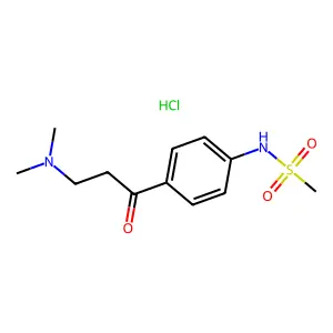 Methanesulfonanilide, 4'-(3-(dimethylamino)propionyl)-, hydrochloride structure