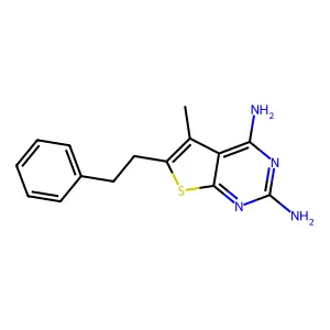 5-Methyl-6-phenethyl-thieno[2,3-d]pyrimidine-2,4-diamine structure