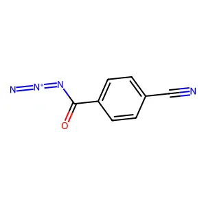 Benzonitrile, 4-azidocarbonyl- structure