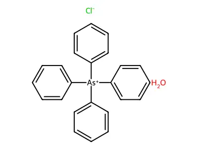 Tetraphenylarsonium chloride monohydrate structure